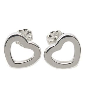 TIFFANY Authentic Silver Heart Earrings